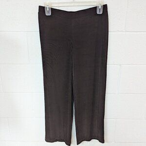 Chico's Travelers Wide-leg Brown Trousers, Small Short